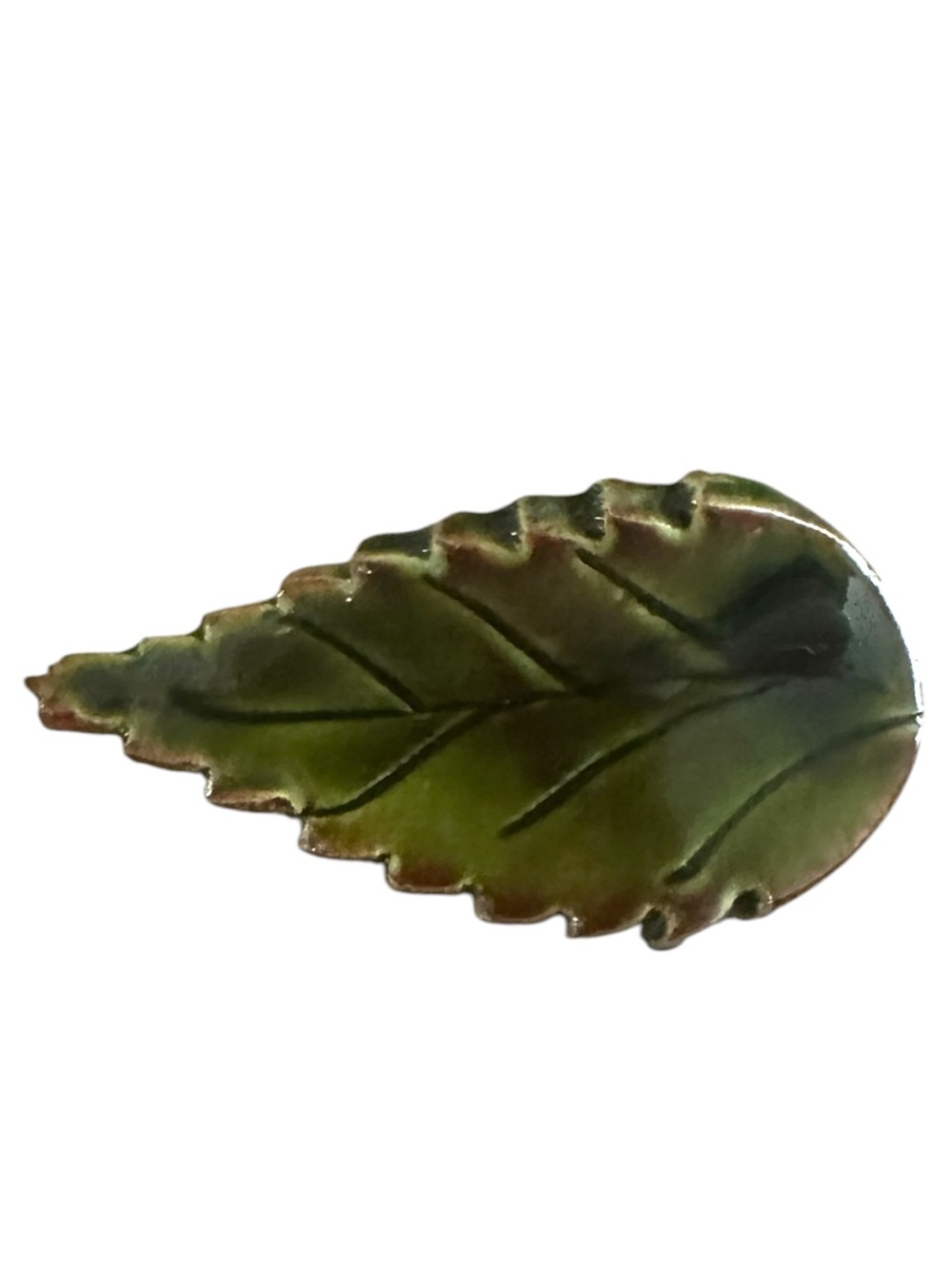 Ceramic Leaf Brooch